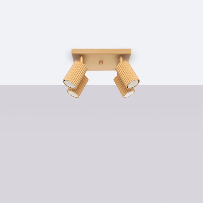 Plafondlamp KARBON 4 goud