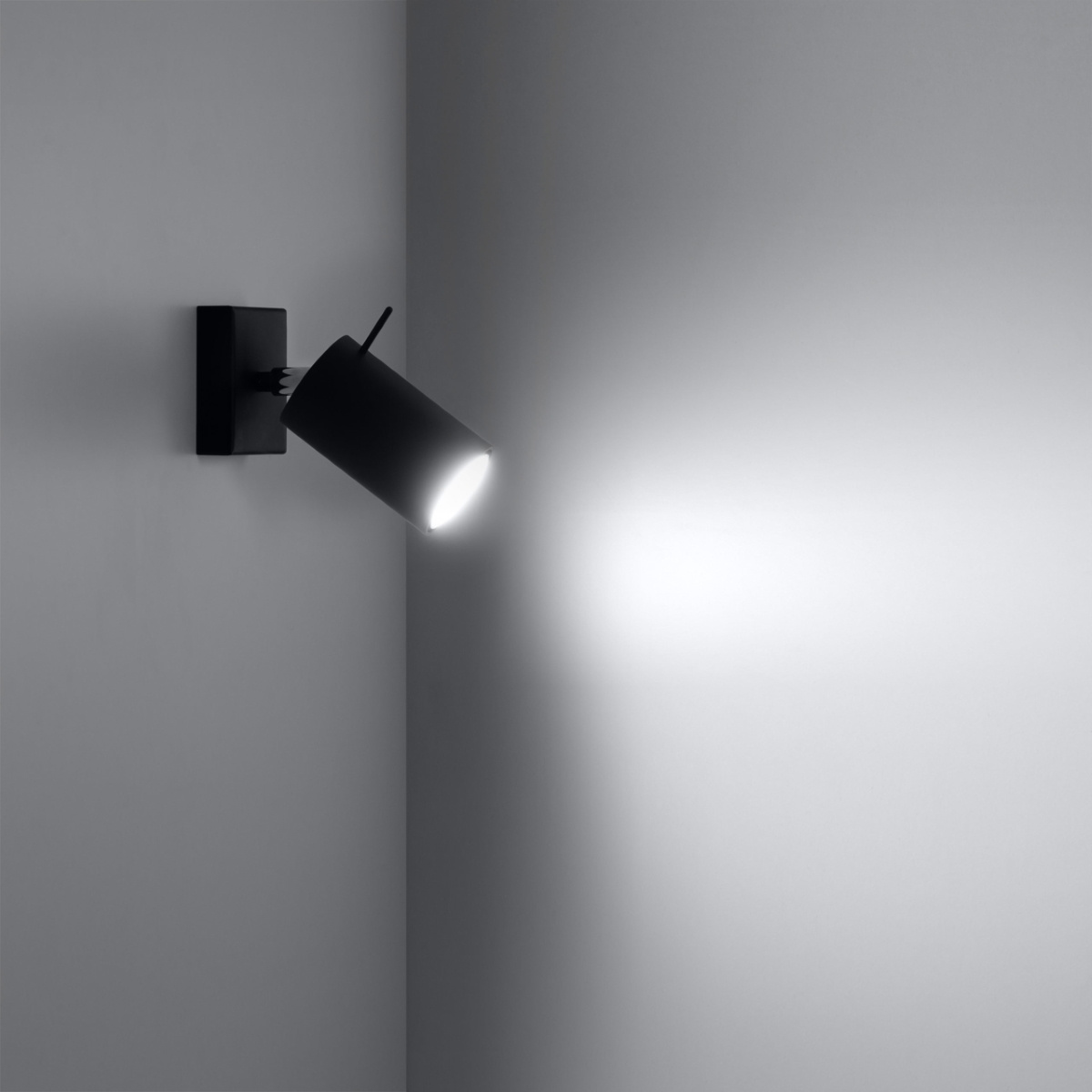Wandlamp RING zwart
