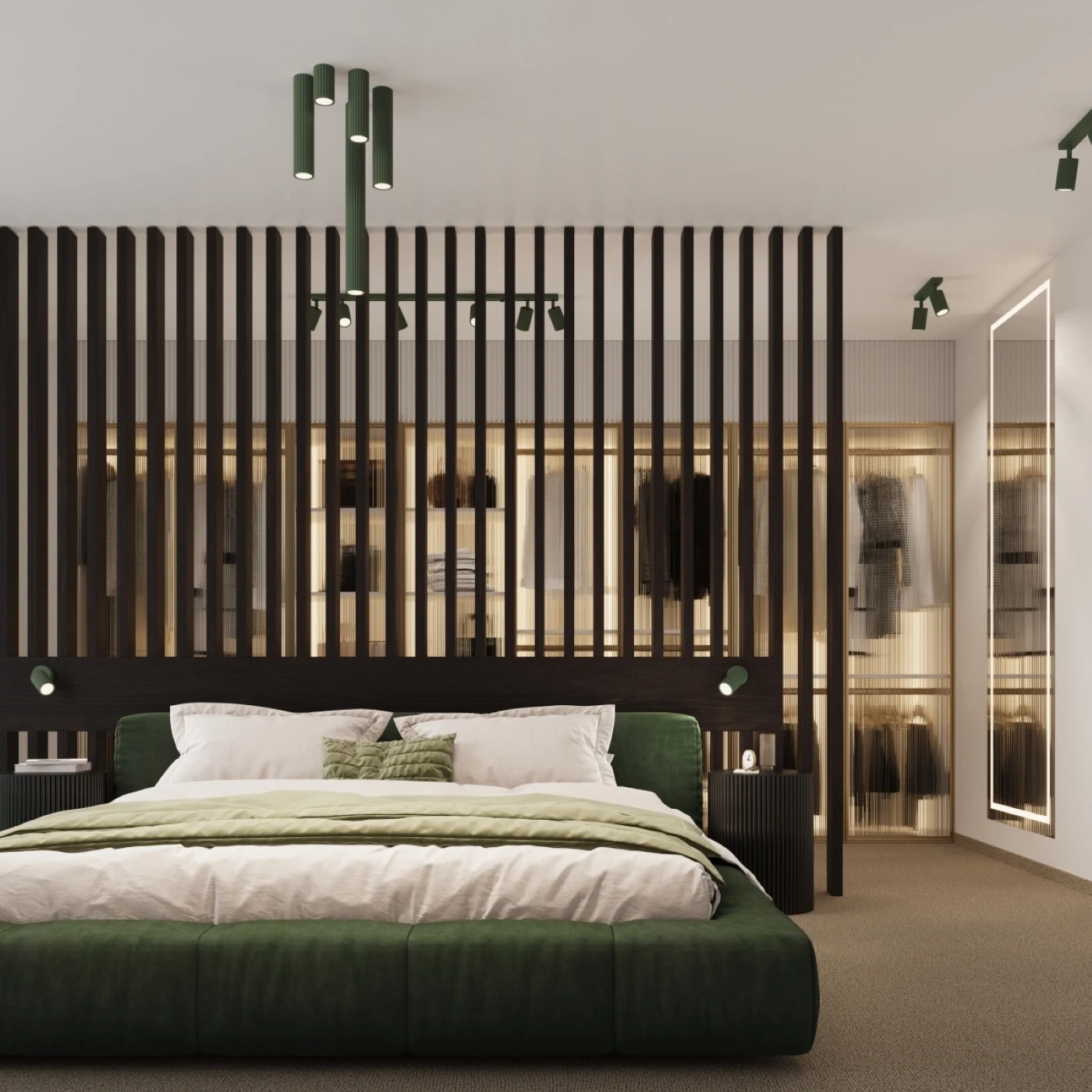 Wandlamp KARBON olijfgroen