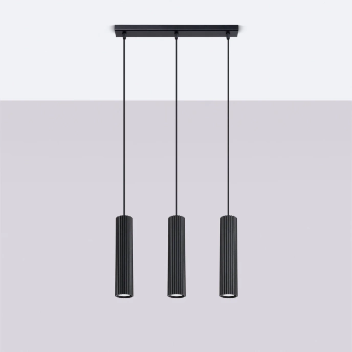 Hanglamp KARBON 3L zwart