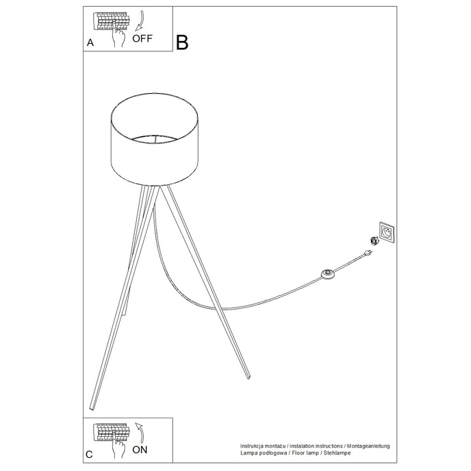 Staande lamp NATT beige