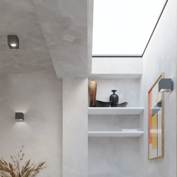 Wandlamp QUAD 1 antraciet