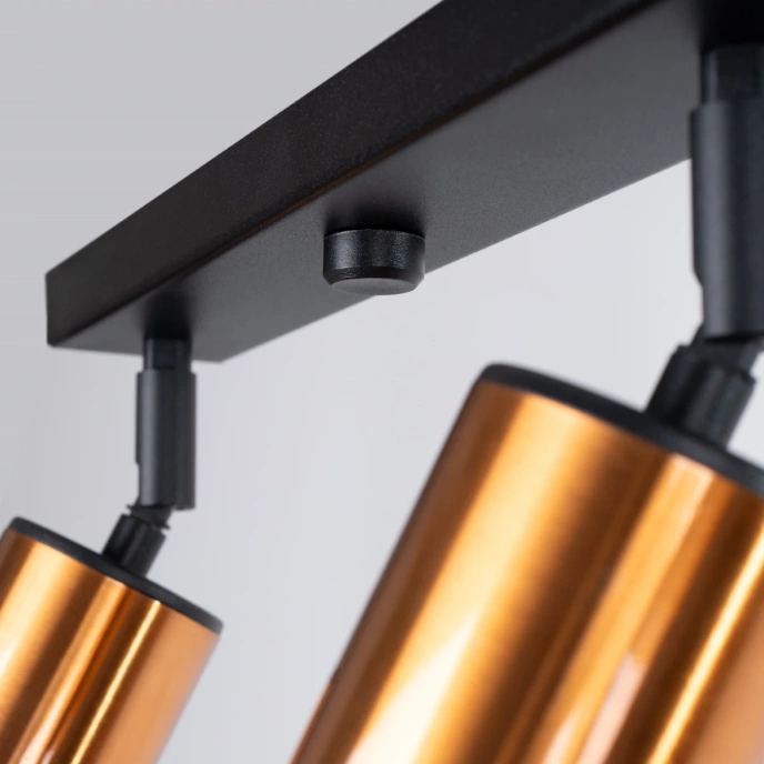 Plafondlamp WINX 4L zwart/cooper