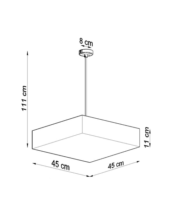 Lampa wisząca HORUS 45 szary