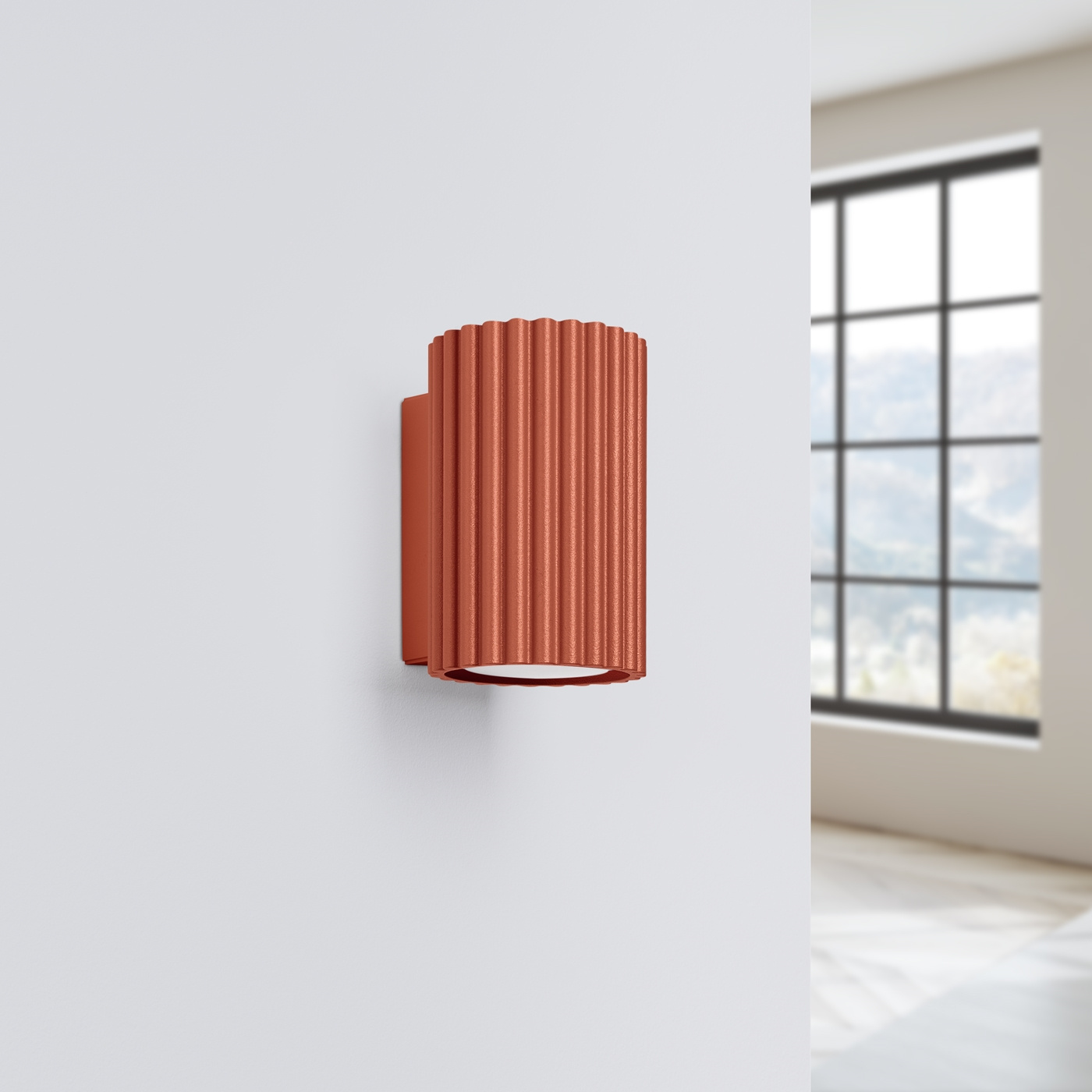 Wandlamp KARBON 10 rood oker