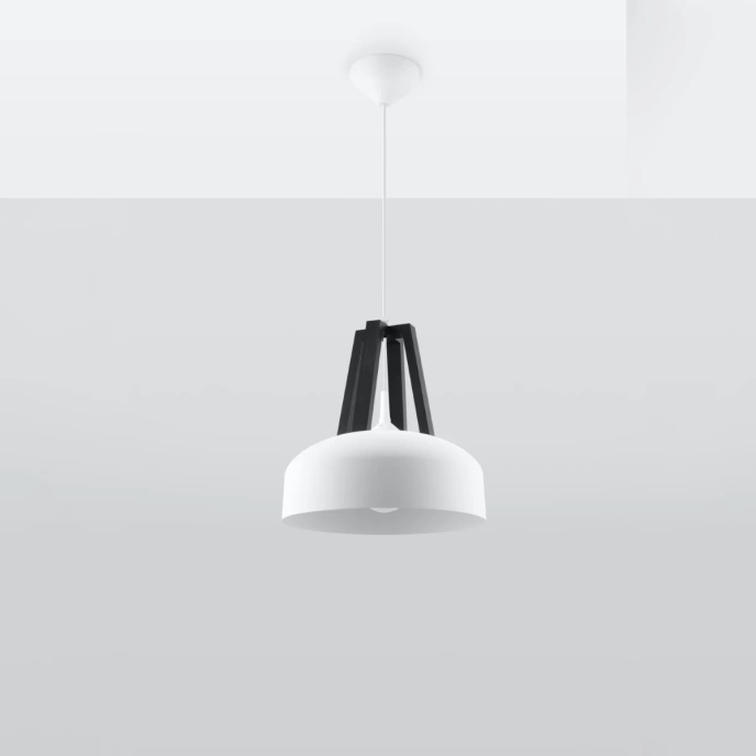 Hanglamp CASCO wit/zwart