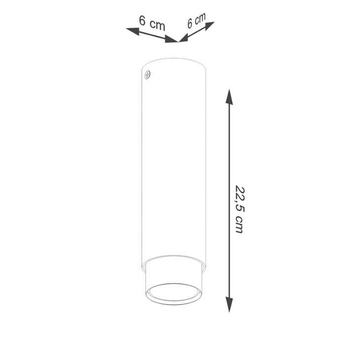 Plafondlamp NERO 22,5 zwart/chroom