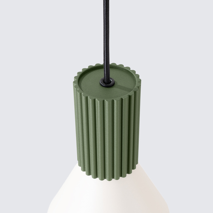 Hanglamp ESTRIA 1 beige/olijfgroen