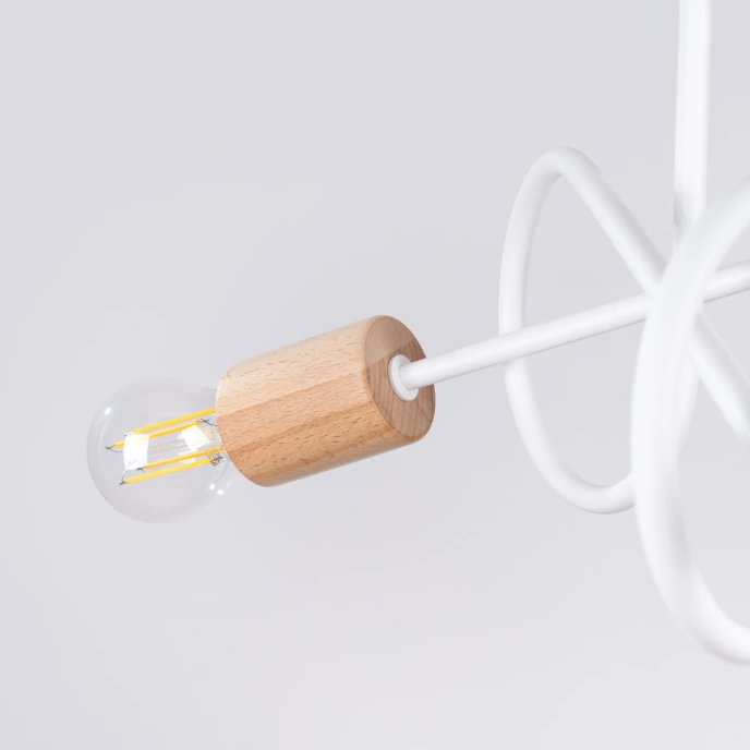 Kroonluchter EMBER 3 wit