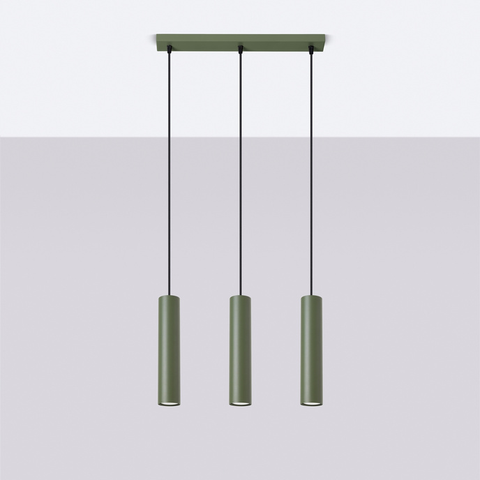 Hanglamp LAGOS 3L olijfgroen