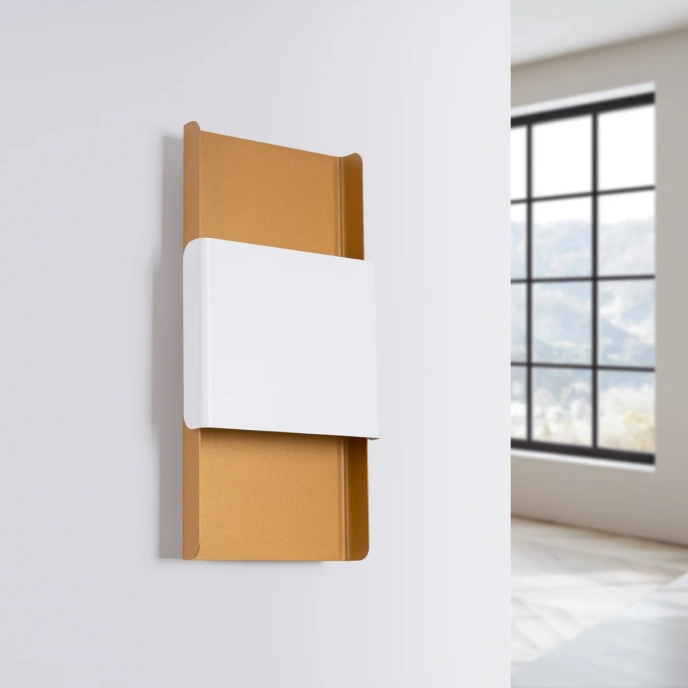 Wandlamp DURLIN goud/wit