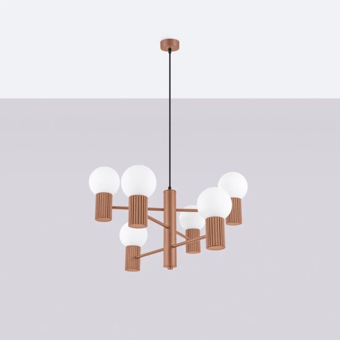 Kroonluchter HALO 6 mokka