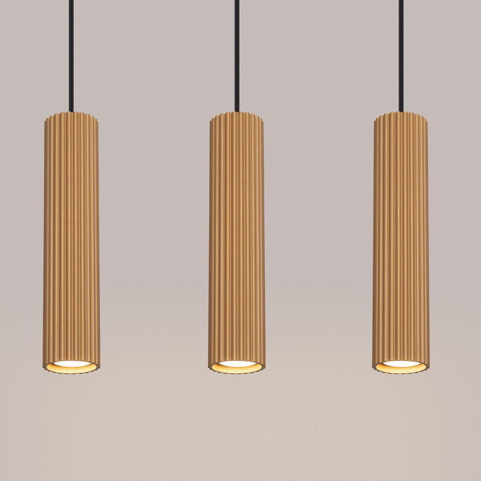 Hanglamp KARBON 3L goud