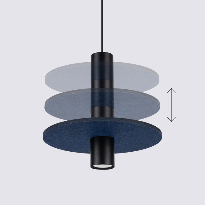 Hanglamp PELTA 1 zwart/navy