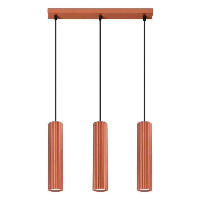 Hanglamp KARBON 3L rood oker