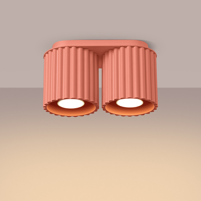 Plafondlamp AURA 2 perzik GU10