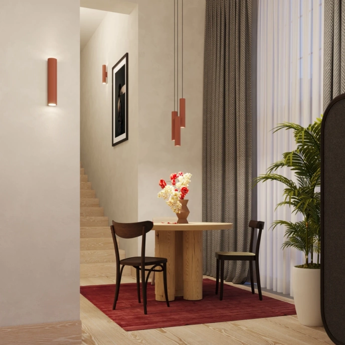 Hanglamp LAGOS 2 rood oker