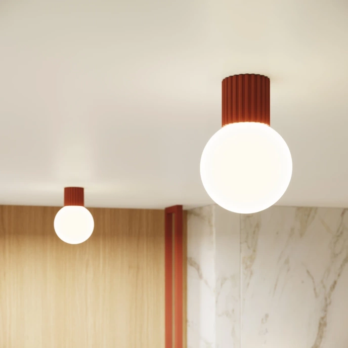 Plafondlamp HALO rode okra IP44