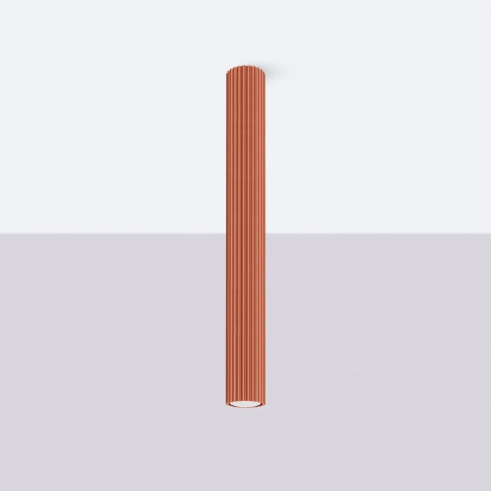 Plafondlamp KARBON 60 rood oker