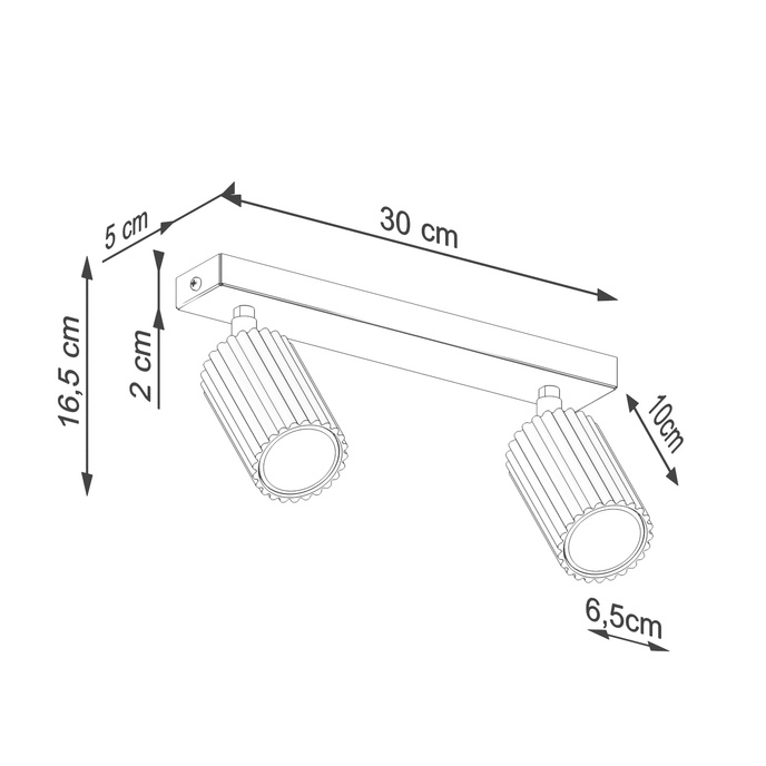 Wandlamp KARBON taupe