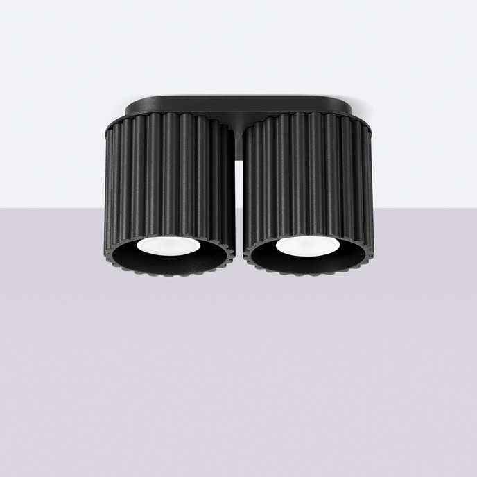 Plafondlamp AURA 2 zwart GU10