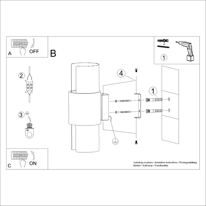 Wandlamp FLASH 2 wit