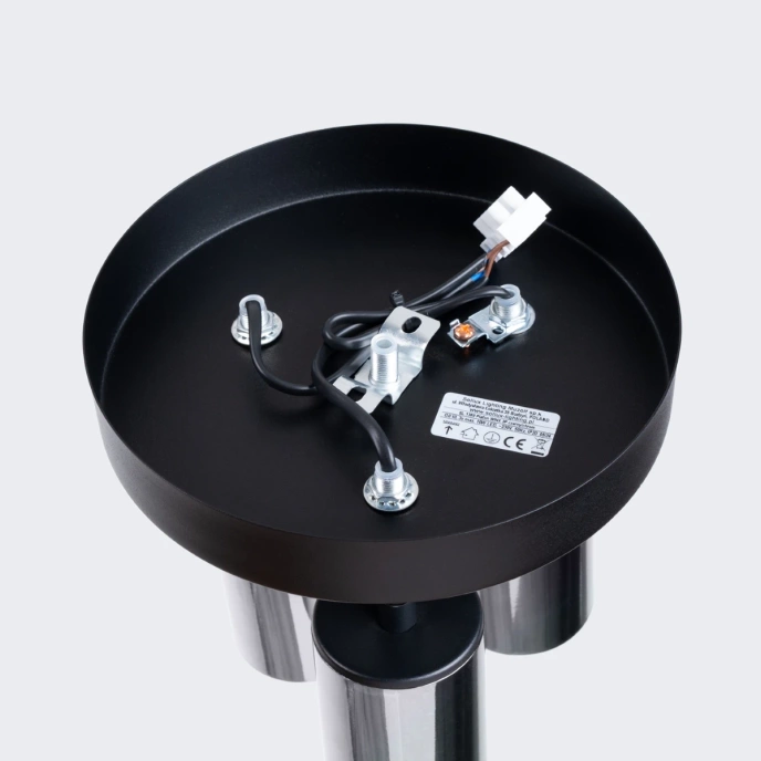 Plafondlamp WINX 3P zwart/chroom