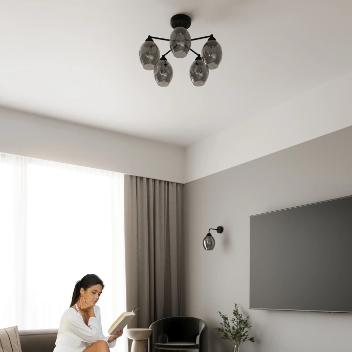 Wandlamp FILLAN 1 zwart