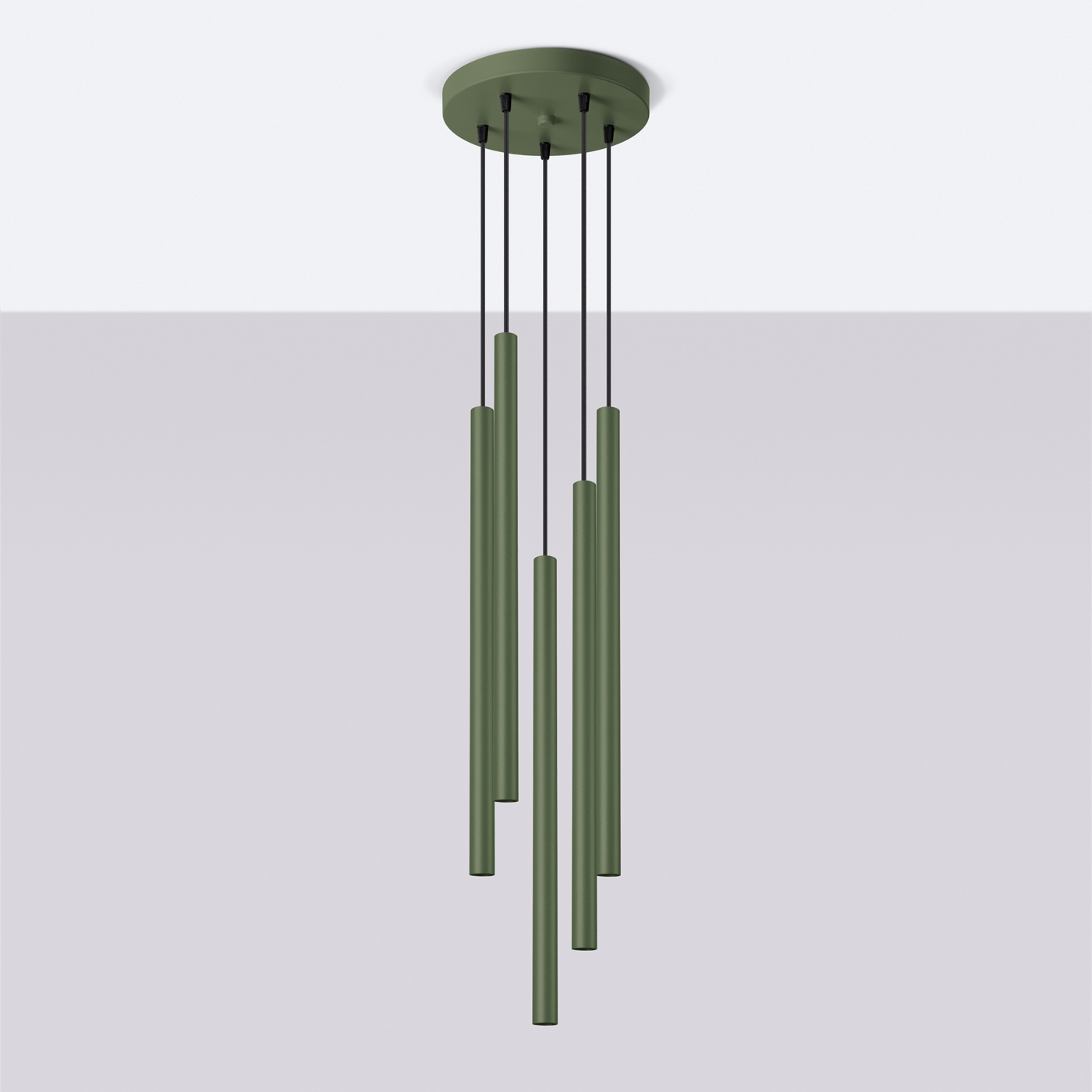 Hanglamp PASTELO 5P olijfgroen
