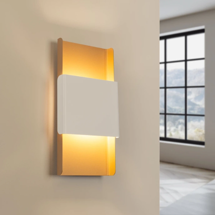 Wandlamp DURLIN goud/wit