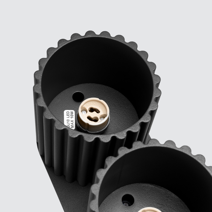 Plafondlamp AURA 2 zwart GU10