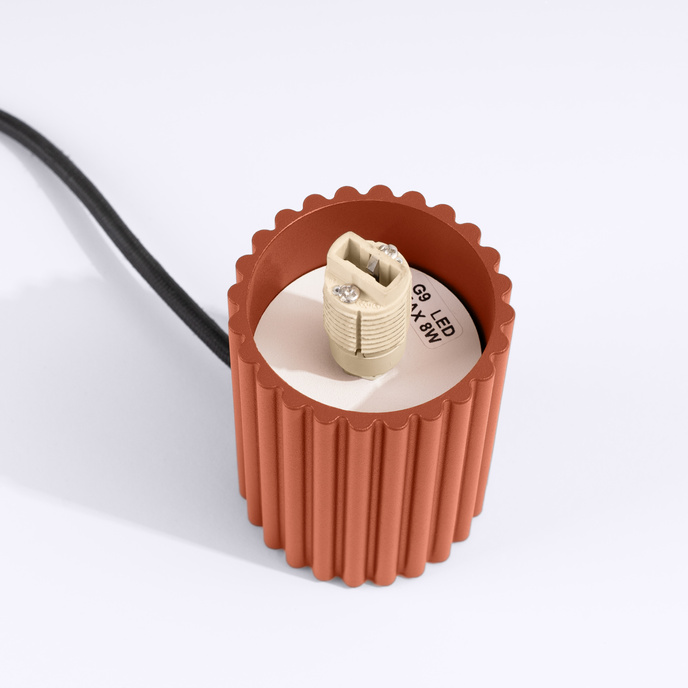 Tafellamp HALO rood ochra