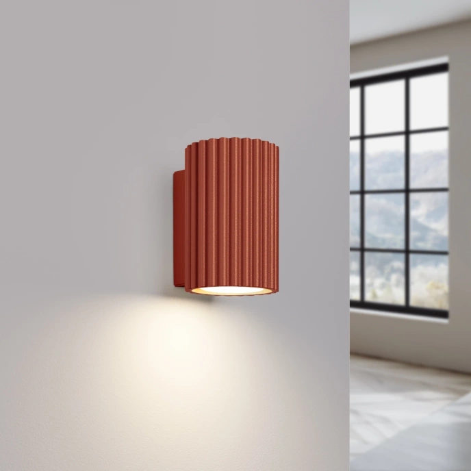 Wandlamp KARBON 10 rood oker