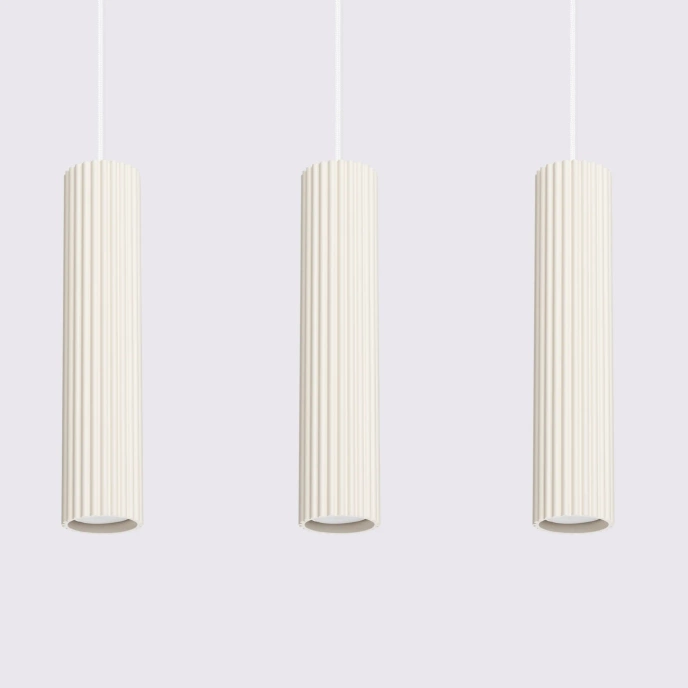 Hanglamp KARBON 3L beige