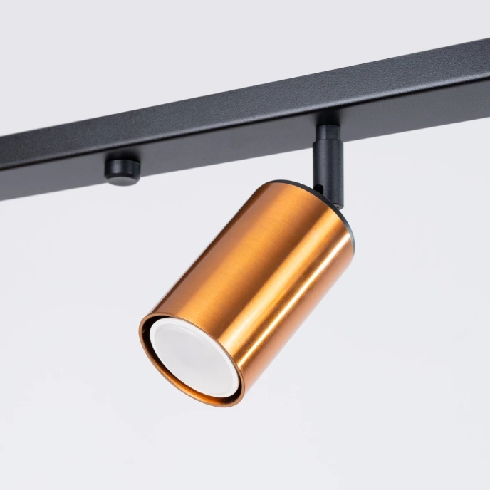 Plafondlamp WINX 6L zwart/cooper