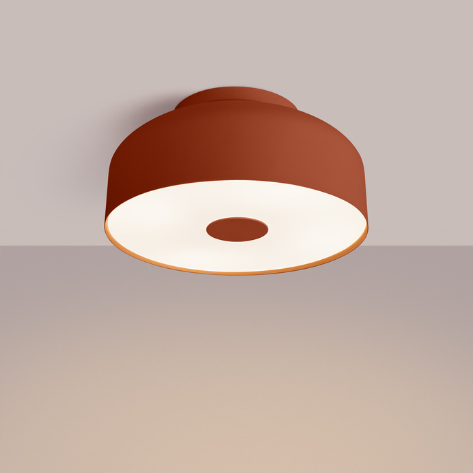 Plafondlamp OMIQ rood oker
