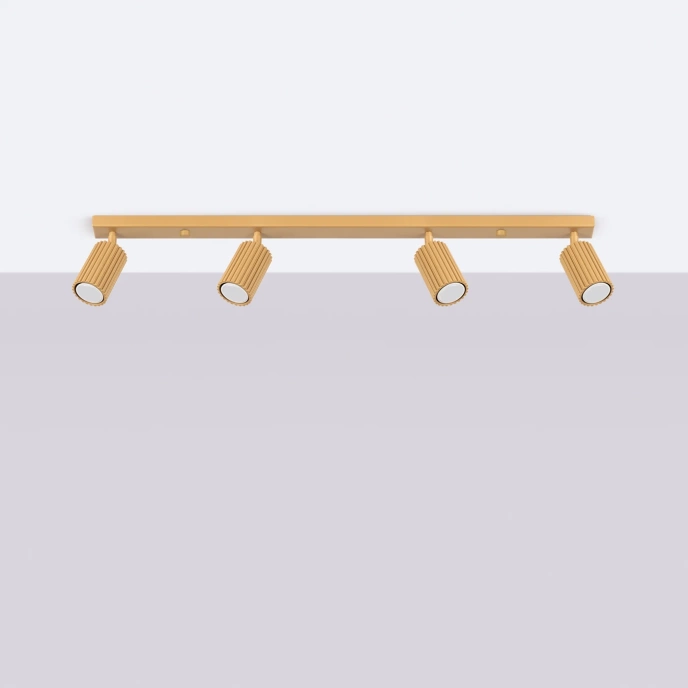 Plafondlamp KARBON 4L goud