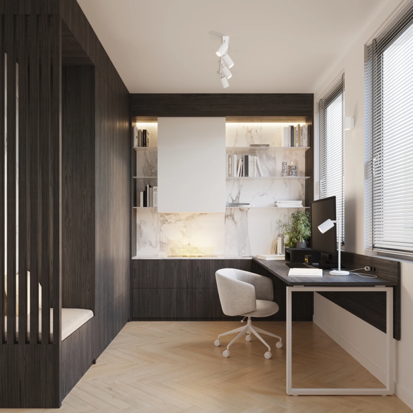 Wandlamp KARBON 10 wit