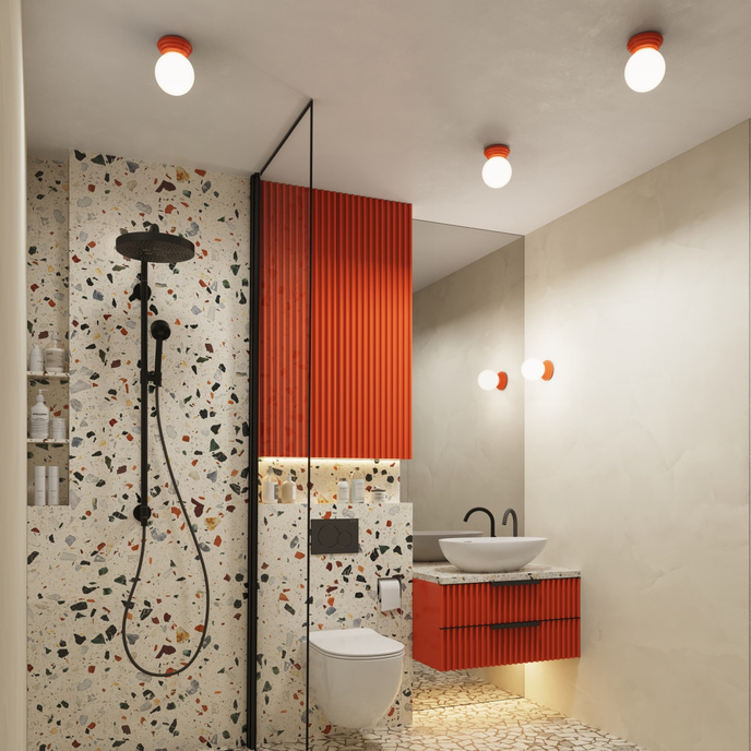 Wandlamp ZORI perzik IP44