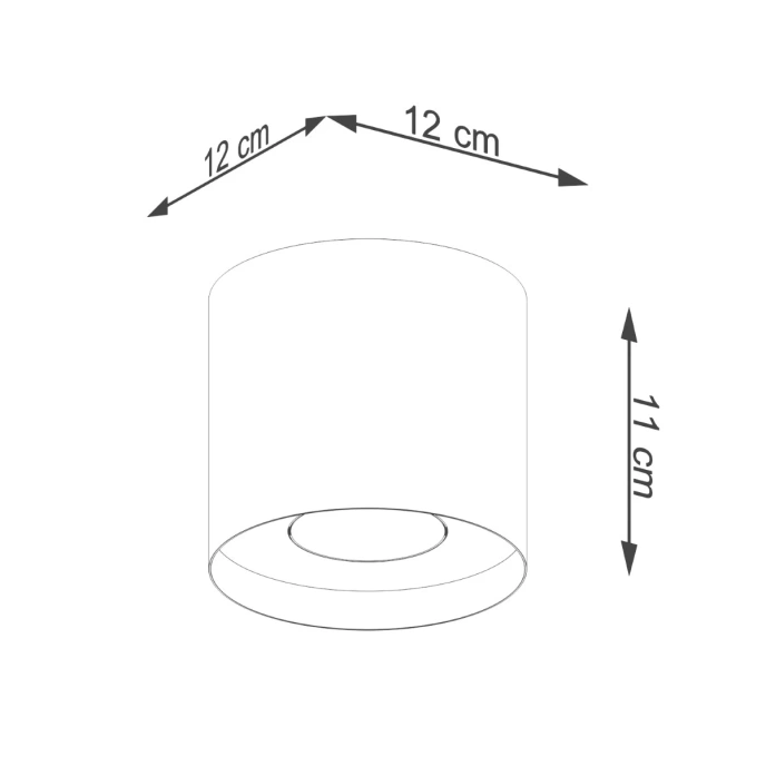 Plafondlamp MIKA zwart