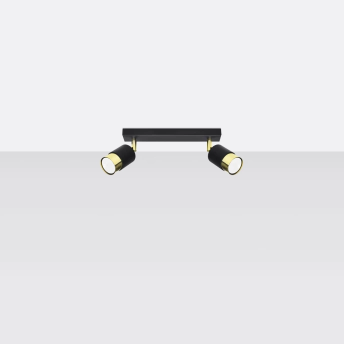 Plafondlamp NERO 2 zwart/goud