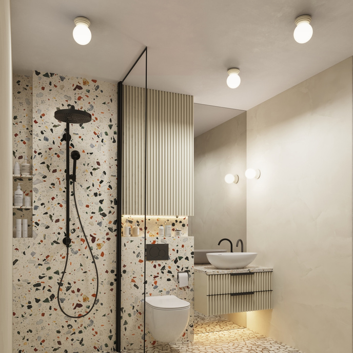 Wandlamp ZORI beige IP44