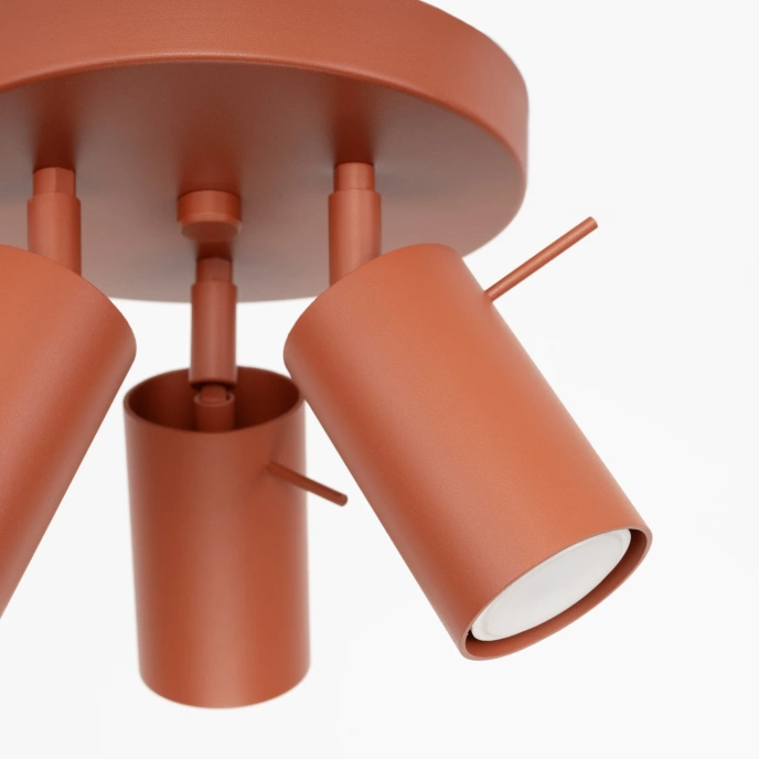 Plafondlamp RING 3P rood ochra