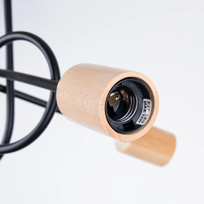 Kroonluchter EMBER 3 zwart