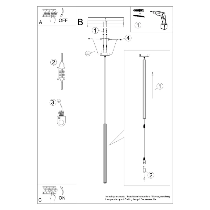 Hanglamp ARCHE 1 wit