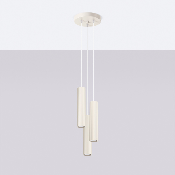 Hanglamp KARBON 3P beige