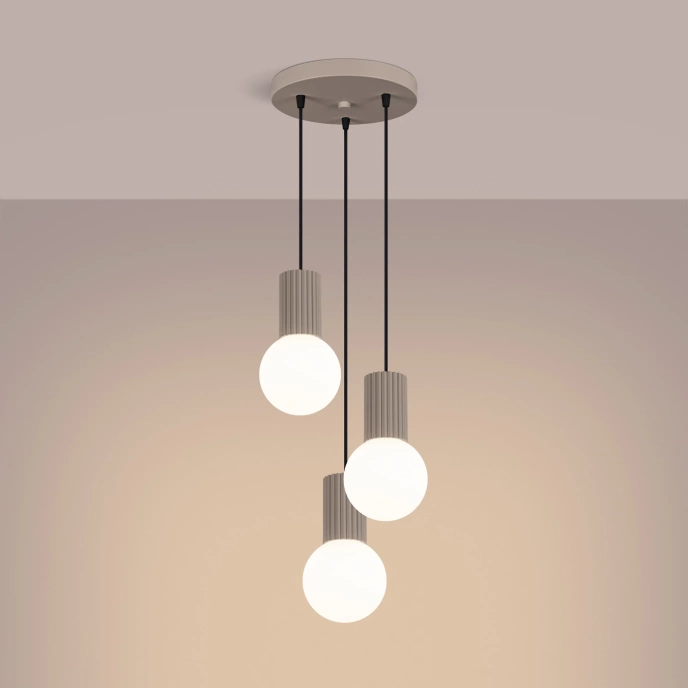 Hanglamp HALO 3P taupe