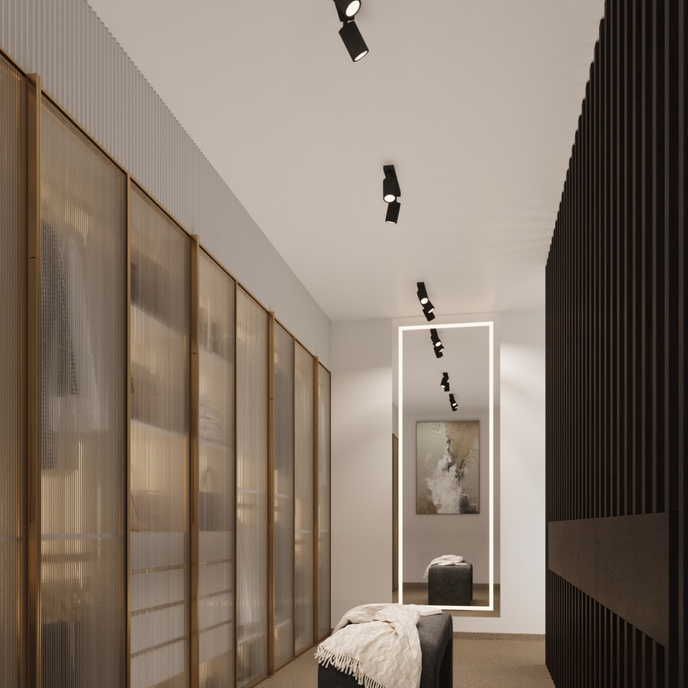 Plafondlamp KARBON 4 zwart