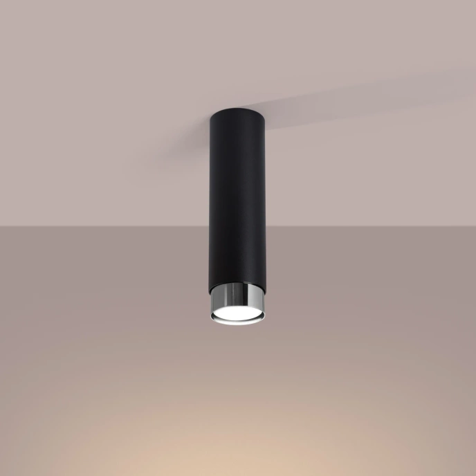 Plafondlamp NERO 22,5 zwart/chroom