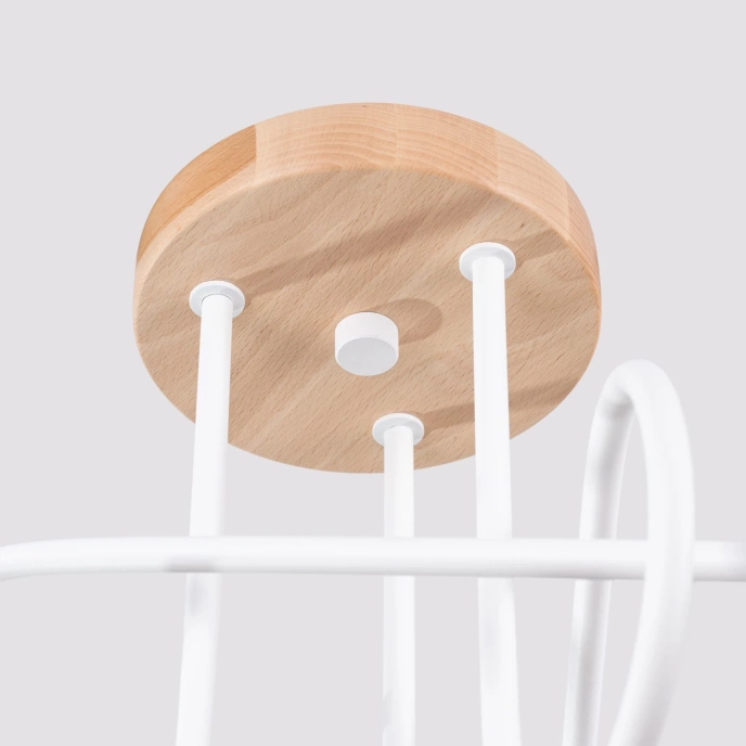 Kroonluchter EMBER 3 wit